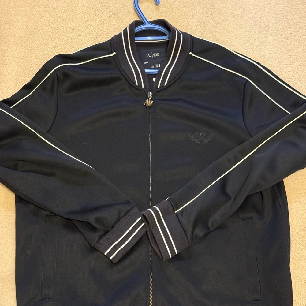 Armani Jeans Men's Navy Bomber Zip Up